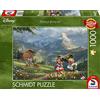 Schmidt Spiele Topolino 59938 Thomas Kinkade, Disney, Mickey & Minnie in the Alps, puzzle da 1000 pezzi, Multicolore, normale