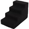 Flamingo Tampa Stairs for Dogs, Black, 60 x 35.5 x 40.5 cm, Non-Slip Base, Lightweight And Easy to Assemble, for Dogs up to 30 kg