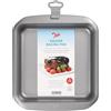 Tala Teglia da forno quadrata da 20,3 cm, antiaderente, distribuzione uniforme del calore, per torte, lasagne o torte di pastore, in acciaio al carbonio, manici piatti larghi, lavabile in