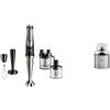 Braun MultiQuick 9 Frullatore ad Immersione, Miniprimer, Tecnologia Active PowerDrive, Nero & Accessorio Macina Caffè Macina Spezie per Minipimer MultiQuick MQ7X, MQ7WH, Argento