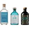 De Antoni Degustazione GIN Italiano | Confezione da 3 bottiglie da 70 cl l'una | Gin artigianale De Antoni secco ed equilibrato, Gin Mazzetti botanico, Gin Mazzetti Black Edition speziato