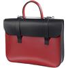 Oxford Traditional Leather mc1-brd nero con rosso anteriore Music case-p, Black & Red