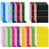 Abeillo 16 Colori 192 pz. Etichette Adesive Colorate, 5 x 10 cm Etichette Adesive Colorate Rettangolari per Scuola, Ufficio Magazzino Organizzazione Inventario Classificazione File