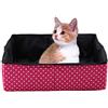 Pssopp Lettiera per Gatti Pieghevole, Cat Litter Box Lettiera per gatti e animali domestici Portatile Pieghevole Pieghevole Impermeabile Pet Litter Box Easy Clean(Rosa rossa)