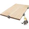 Dnoifne Piattaforma per Uccelli di Grandi Dimensioni 40 x 26 cm, Piattaforma in Legno Naturale per Arrampicata, Accessori per Gabbie di Piccoli Animali adatti a Pappagalli, Cocorite, Cacatua, Ratti, Criceti