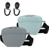 AOKLANT Borsa Porta Snack in Silicone per Cani con clicker | Chiusura magnetica, capacità 1,6 tazze, silicone alimentare, facile da pulire, cintura regolabile