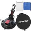 PHATRIP Set di 2 ganci grandi a ventosa da campeggio, fino a 25 kg, extra forti ventose per campeggio, camper, casa, auto, tettuccio auto