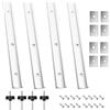 XNZMYN 4 Pezzi 400 mm T-Track Profilo Alluminio, Lega Di Alluminio Mitra Track Jig Fixture Slot, 4 Manici M8, M8/M6 T Track Dado Scorrevole, per La Sega a Banco di la, Falegnameria
