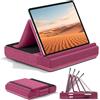 KDD Cuscino Supporto per iPad e Tablet - Visione Multiangolare, Porta Tablet Con Supporto per Stilo, Compatibile Con iPad Pro 12.9 11 Mini, Telefoni, Libri - Viola