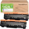 swiss toner Toner 142A W1420A (con chip), compatibile con HP Laserjet MFP M140w Toner per HP Laserjet M110w per toner M139w per toner HP 142A (nero, confezione da 2)