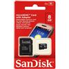 SanDisk Scheda di Memoria MicroSDHC 8 GB Classe 4 con Adattatore SD