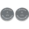 Girafus LIR2032 - Pila a bottone ricaricabile a bottone sostituisce CR2032, 3,7 V, 70 mAh, 3,7 V, per scheda madre, chiavi auto, trasmettitori (2 X LIR2032)