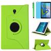 R.SHENGTE Custodia per Samsung Galaxy Tab S4 10,5 pollici 2018 (SM-T830 SM-T835 SM-T837), con supporto girevole a 360°, con pennino capacitivo, pellicola per schermo (Green)
