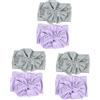 VICASKY 6pezzi Fasce Per Neonata Con Fiocchi Colorati Accessori Per Bambine Perfetti Per Compleanni Feste e Occasioni Speciali Elastico Design Adorabile