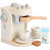 New Classic Toys Woet® Set Tostapane Giocattolo Bianco in Legno per Bambini - Giocattolo Colazione di Imitazione - con Toast e Accessori - A Partire da 3 Anni
