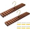 fengman123 2 supporti per cravatta, per cintura, per armadio, legno, supporto per cintura, organizer per armadio, organizzazione e conservazione (HS, 14GE), FM2024KJ007A