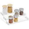 Lifewit Porta Spezie per Cucina a 3 Ripiani, 27x21x8 cm Portaspezie Salvaspazio Plastica, Organizer Mensole Cucina per Condimenti, Profumi, Sciroppi, Oli, Contenitori, Trasparente, 1 Pezzi