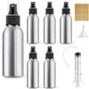 Furuising 5 Pezzi Flacone Spray Vuoto in Alluminio, 100ml Fine Spray Bottle, Piccoli Ricaricabile Bottiglia Spray,Portatile Nebulizzatore con 20ml Siringa, Imbuto per Oli Essenziali, Liquidi Cosmetici