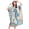 JORAKI Poncho Surf Microfibra, Teli Mare con Cappuccio Asciugamani da Bagno con Stampa Animalier Oceano per Spiaggia Bagno Doccia Nuotare Piscina Accappatoio Poncho per Uomo Donna Adulti