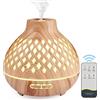 Czemo 400ml Diffusore di Oli Essenziali Ultrasuoni Diffusore di Aroma con Telecomando, Aromaterapia Elettrico Profumatore per Ambienti, Casa, Yoga
