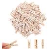 Youery 100 Mollette in Legno Piccole, 30 mm, Mollette in Vero Legno, Mollettine Decorative, per Foto, Cartoline, Lettere