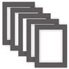 nielsen Conservation Cartoncino Passepartout 2,2 mm,set da 5,formato esterno 30x40 cm per formato immagine 20,5 x 29,5 cm,grigio grafite con struttura
