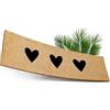 ElbFuchs® Zerbino in Cocco 75x25 cm | Cuori Neri | Extra Resistente e Antiscivolo | Tappeto in Cocco Interno Stretto | Zerbino Esterno Ingresso Originale | Zerbini per Ingresso