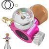 QUVBKZ Adattatore CO2 Rosa Rossa con 3 Rondelle, Robusto e Durevole, Adattatore a Connessione Rapida, Facile da Usare, Adattatore per Ricarica CO2 con Manometro 2000 Psi, per Adattatore Sodastream