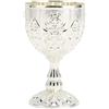 Cyrank Calice a Calice, Bicchiere da Vino Bicchiere Liquore in Metallo Bicchiere da Vino con Fiore in Rilievo Bicchiere da liquore in metallo Tazza da vino vintage Bicchiere a fiore per matrimonio (Argento)