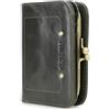 Contacts Portafoglio RFID da donna con chiusura a bacio, portamonete compatto da donna in vera pelle con tasca con cerniera vintage, porta carte di credito, piccola pochette con finestra per documento