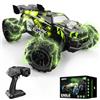 DEERC Auto telecomandata, Auto RC luminose da 2,4 Ghz con 2 batterie ricaricabili per 40 minuti di gioco, Monster Truck fuoristrada fuoristrada per ragazzi e bambini dagli 8 anni in su
