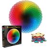 TINYOUTH Puzzle rotondo da 1000 pezzi, per adulti, puzzle arcobaleno, 67,5 cm, 26,57 cm, 2 mm, stampa ridotta, difficile, impossibile, per adulti 14+