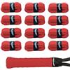 G-Lueck 12 Tennis Overgrips Talent Grip Alta aderenza | 0,50 - 0,60 mm di Spessore | per Racchette da Badminton da Squash e Golf con Nastro Adesivo di Chiusura (Rosso)