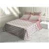 Laura Biagiotti Completo Letto Lenzuola Matrimoniale in Puro Cotone Maxi, Set lenzuola Gaillon Rosa due piazze, Lenzuolo Sopra, Sotto con angoli, 2 Federe