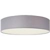 Smartwares Plafoniera rotonda senza tempo con luce LED, paralume in tessuto grigio Ø 50 cm e copertura satinata per illuminazione antiriflesso