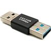 System-S Adattatore USB 3.0 tipo A maschio a maschio, colore nero