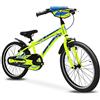 GERONI Bici Bicicletta X-Force 20'' Pollici MTB Mountain Bike da ragazzo Freni V-Brake (Fluo)