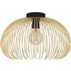 Eglo Lampada da soffitto Venezuela, lampada da soffitto elegante con paralume in fili d'oro, illuminazione da soffitto per soggiorno in metallo in nero e oro, attacco E27