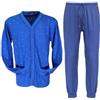 J. Brand International Srl Navigare Pigiama Uomo Giacca Aperta con Bottoni Puro Cotone Jersey 41632 (IT, Testo, M, Regular, Regular, Bluette)