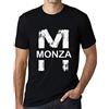 One in the City Uomo Maglietta Monza T-Shirt Stampa Grafica Divertente Vintage Idea Regalo Originale alla Moda Nero Profondo XL