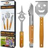STEVEN-BULL S Set di strumenti per barbecue, accessori per barbecue extra lunghi, accessori per griglia per barbecue all'aperto, regalo unico per uomini