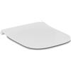 Ideal Standard - Sedile WC i.life S, design a sandwich, quadrato, con meccanismo di chiusura ammortizzata, funzione di sgancio rapido per una facile pulizia, in robusto Duroplast, bianco lucido