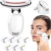 Wenosda Massaggiatore viso elettrico anti-rughe, massaggiatore viso per terapia a luce rossa, tonificante viso per ringiovanimento della pelle, anti-rughe, per rassodamento della pelle e lifting