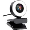 MADOC 1080P Telecamera Web Messa a fuoco Automatica con Microfono, Camera, per PC Web, Chabara Web Full HD per PC Skype OBS