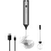 ROYALBAIDE Montalatte portatile, tipo C,frullatore elettrico per caffè con 2 fruste