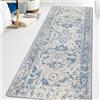 Famibay Tappeto Cucina Antiscivolo Lavabile 80x200cm Passatoia Cucina Vintage Tappeto Runner Corridoio Blu Morbido per Corridoio Lavanderie Ingresso