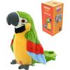 Surplex Giocattolo elettrico parlante pappagallo, ripetere la voce e cantare in inglese, registrazione giocattoli per uccelli animali ali sventolando uccello di peluche, giocattolo educativo