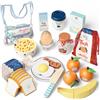 Lehoo Castle Cucina Giocattolo per Bambini, Giocattoli da Colazione in Legno con con Frutta, Posate, Giochi di Ruolo, Regali per Bambine 3 4 5 Anni