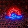 HFHungkeong Sunrize Wave Insegne al Neon per Decorazioni da parete, Insegna al Neon LED con Interruttore Dimmerabile per Giochi per Bambini Camera da letto Sala giochi Dormitorio Casa Bar Man Cave Gifts, 41x29 cm