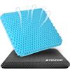 BTDZDD cuscino gel per sedia, Cuscino In Gel, Cuscino per Coccige, Cuscini per Sedie Traspiranti per Auto/Ufficio/Casa/Sedia a Rotelle (Azzurro, 43 * 39 * 4)